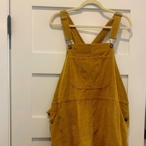 TAN CORDUROY OVERALL DRESS